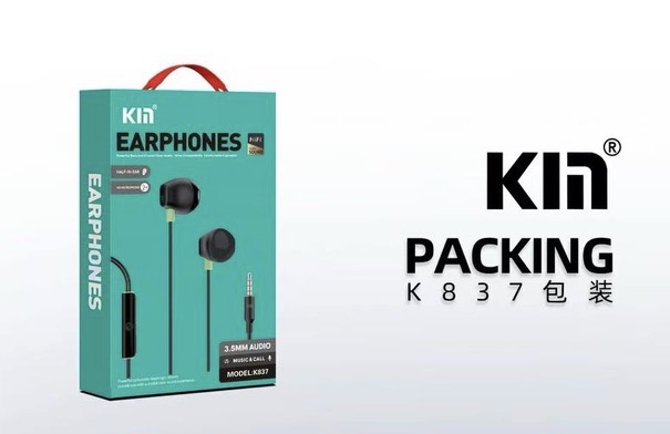 هندزفری سیمی با جک 3.5 میلیمتری برند کین kin مدل k837