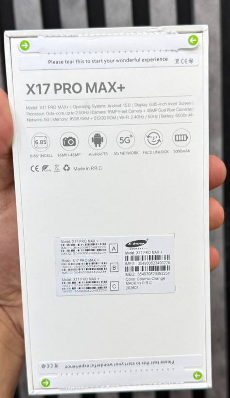 گوشی طرح آیفون 17 پرومکس پلاس 8/256 IPHONE 17 PROMAX+